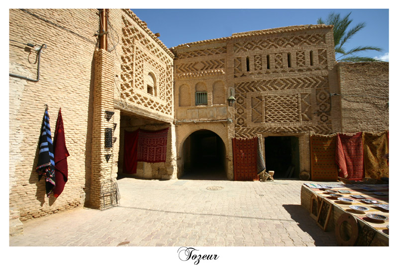 South: The clay bricks of Tozeur and NeftaThe southern cities of Tozeur and Nefta are known for their traditional architecture that uses locally produced yellowish clay bricks