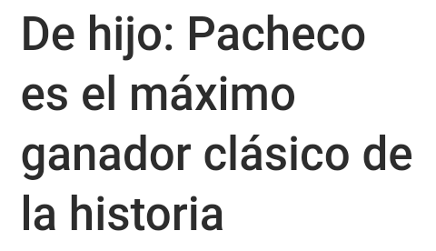 PenarolPapa's tweet photo. Máximo ganador clásico.
#PaPacheco https://t.co/g3JM7W2fWo