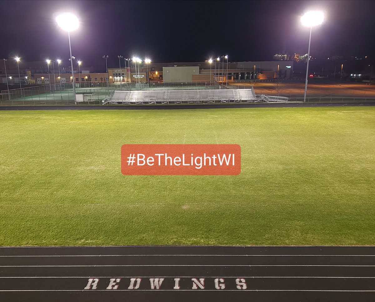 ProudRedwing's tweet photo. #BeTheLightWI Tonight we light our stadium for all Redwings, especially the Class of 2020 #RedwingPride We hope the light shines brightest for all of those missing spring athletics and activities. Stay strong, stay positive, and choose to shine! @wissportsnet https://t.co/4QqJnvCTOm