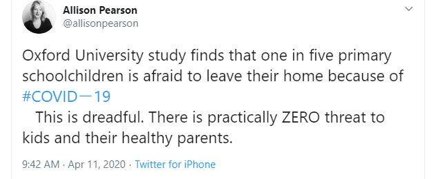 Fourth rate journalist thinks Covid-19 is & #39;ZERO threat to kids and their healthy parents& #39;. She needs to look up & #39;asymptomatic& #39;.....