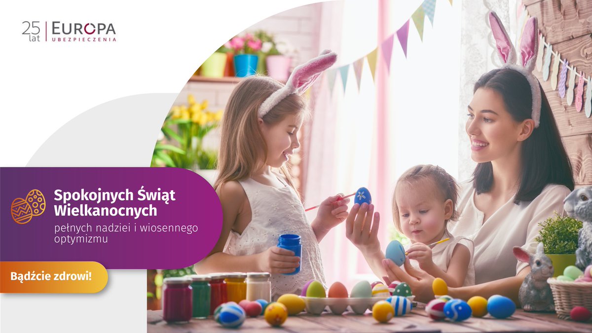 Spokojnych Świąt Wielkanocnych 🐰
Pełnych nadziei i wiosennego optymizmu. Bądźcie zdrowi!