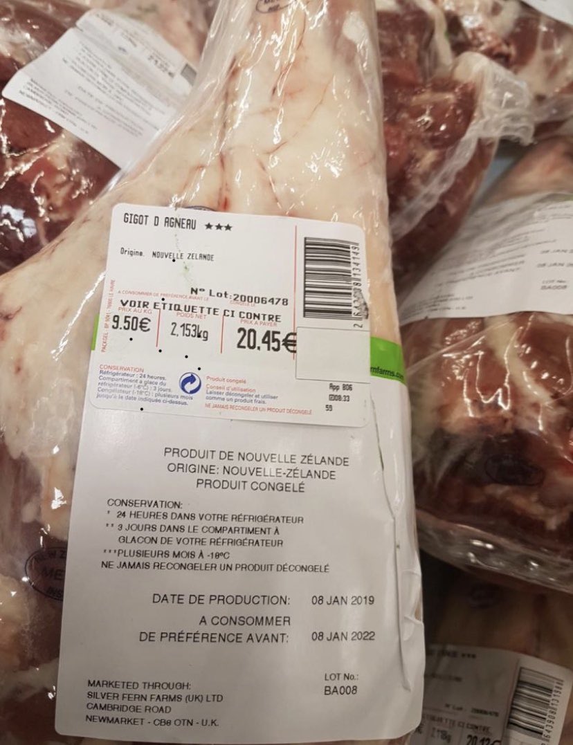 OlivierMEVEL's tweet photo. De l’agneau Néo-Zélandais en Frais et surgelés partout ce matin au #Leclerc Saint-Loup (69490) alors même que nos @EleveursOvins ont besoin de la solidarité de tous. @Leclerc_MEL va encore nous dire qu’il n’arrive pas à se fournir en Origine France ! @Interbev_fr @ChLambert_FNSEA https://t.co/fJdNubKKz1