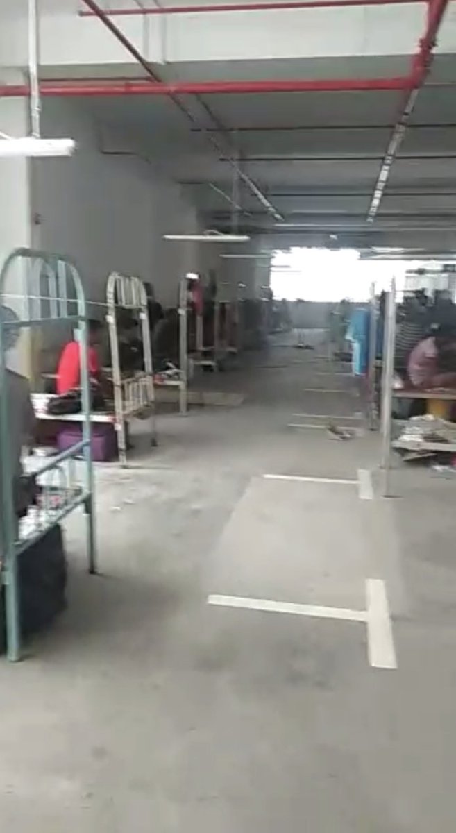 Following up on this tweet:  https://twitter.com/kixes/status/1248513448927023110  @SingaporeHDB says healthy workers are being put up in completed multi-storey car parks and unused void decks of completed and safe structures. Manpower minister Josephine Teo also acknowledges the video:  https://www.facebook.com/Josephine.LM.Teo/posts/3681539381920330