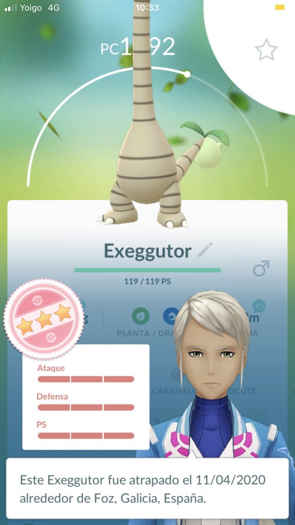 xIXkamikazeXIx's tweet photo. Primera misión del dia y #Exeggutoralola 🌈 💯 #Niantic #YoMeQuedoEnCasa #PokemonGO https://t.co/gNsroLHzv5