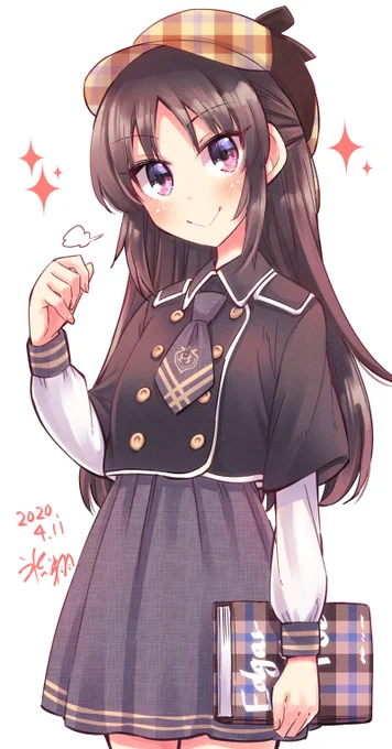 ずっと前に受信してたんだけど描けてなかった服と橘氏。ひと目見た瞬間これ絶対ありすの服だろってなったヤツなんだけどクソ似合ってませんかねどうですかね 