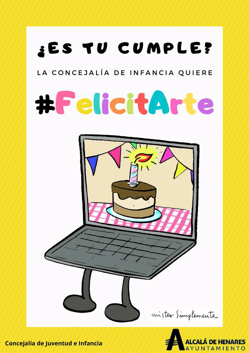 AytoAlcalaH's tweet photo. 🎂 La Concejalía de Infancia @AytoAlcalaH quiere #FelicitArte por tu cumpleaños
Artistas locales se suman a la campaña para que los peques de la ciudad reciban una felicitación personalizada
#EsteVirusLoParamosUnidos
➕ info 👇🏽 https://t.co/ls0DF3niwO