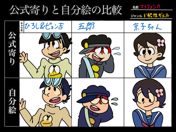 公式寄りと自分絵の比較のtwitterイラスト検索結果 公式寄りと自分絵の比較のtwitterイラスト検索結果