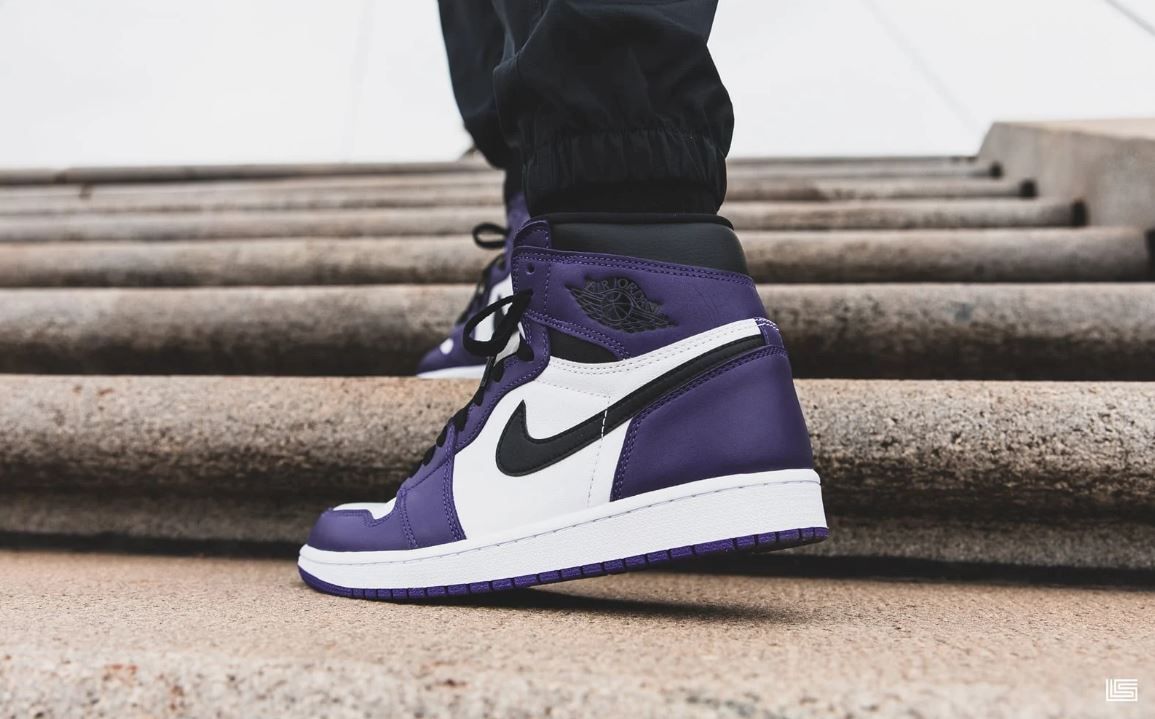 jordan 1 court purple finish line