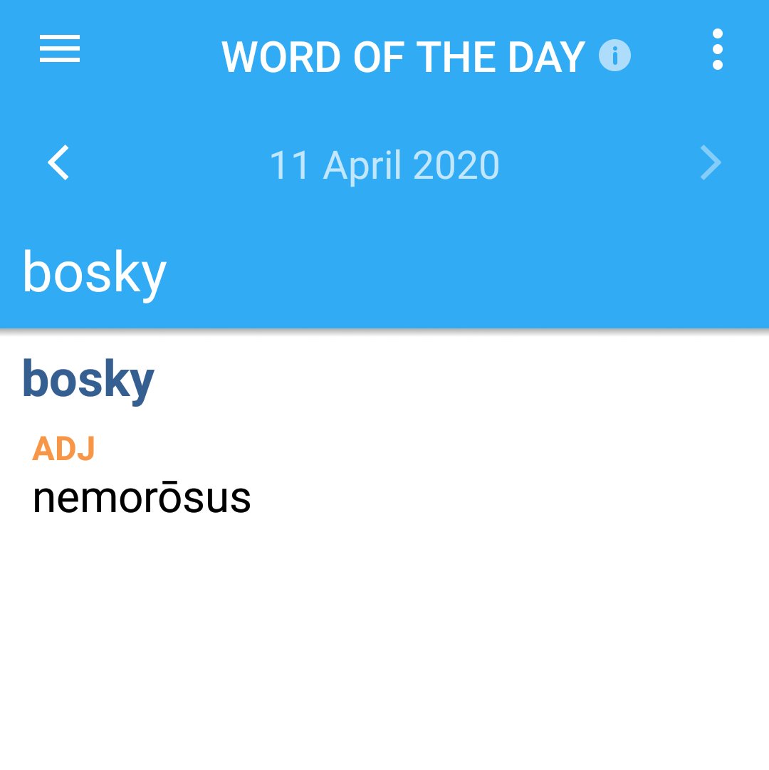 Sententiola's tweet image. When your Latin dictionary app teaches you a word you didn't know in Latin *or* English.