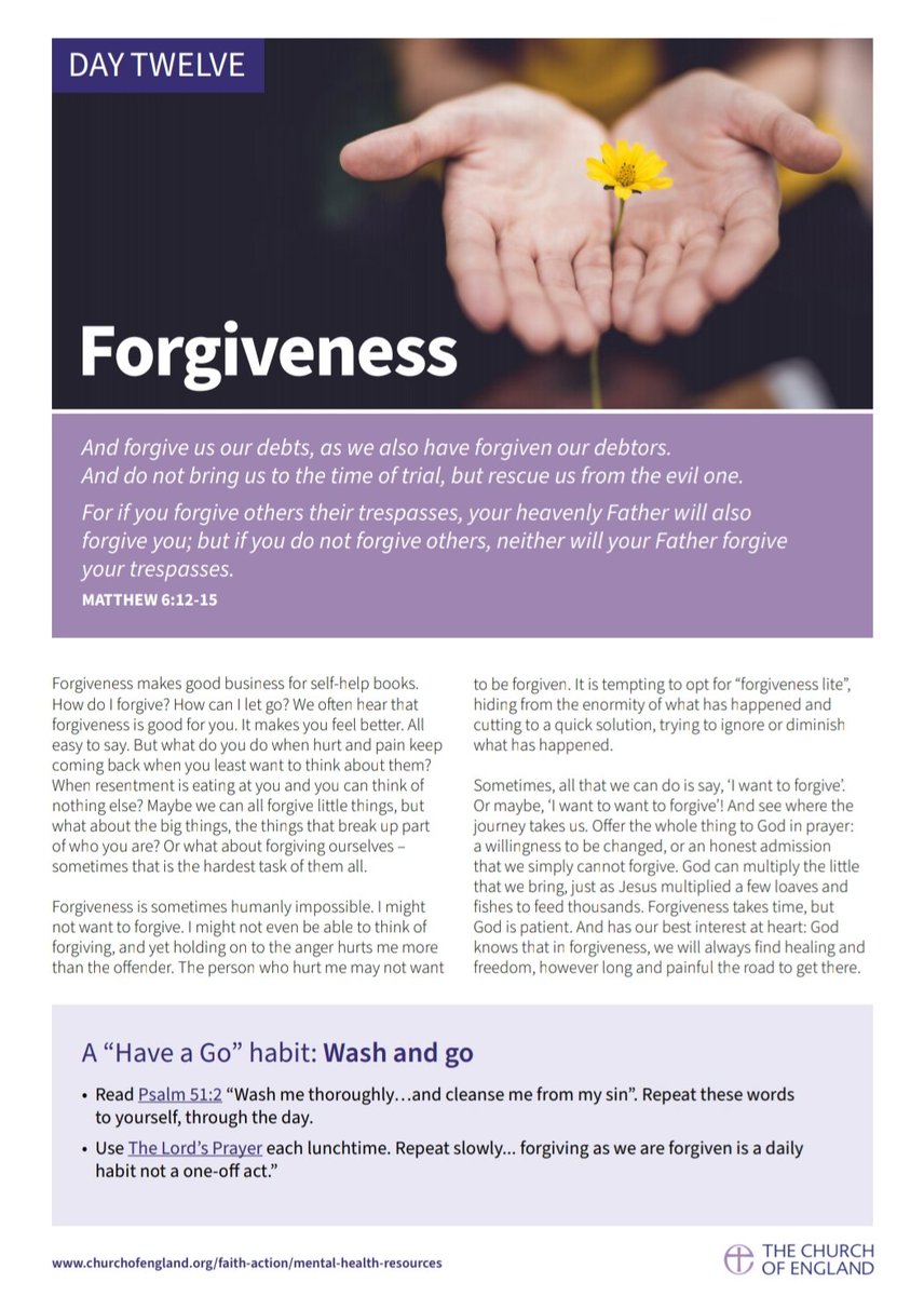 The  @churchofengland has a small booklet, Supporting Good Mental Health, a help in this lockdown time. We& #39;ll tweet a couple of pages a day - leading up to & #39;love& #39; on Easter Day.   #StayHomeSaveLives  https://www.churchofengland.org/faith-act...