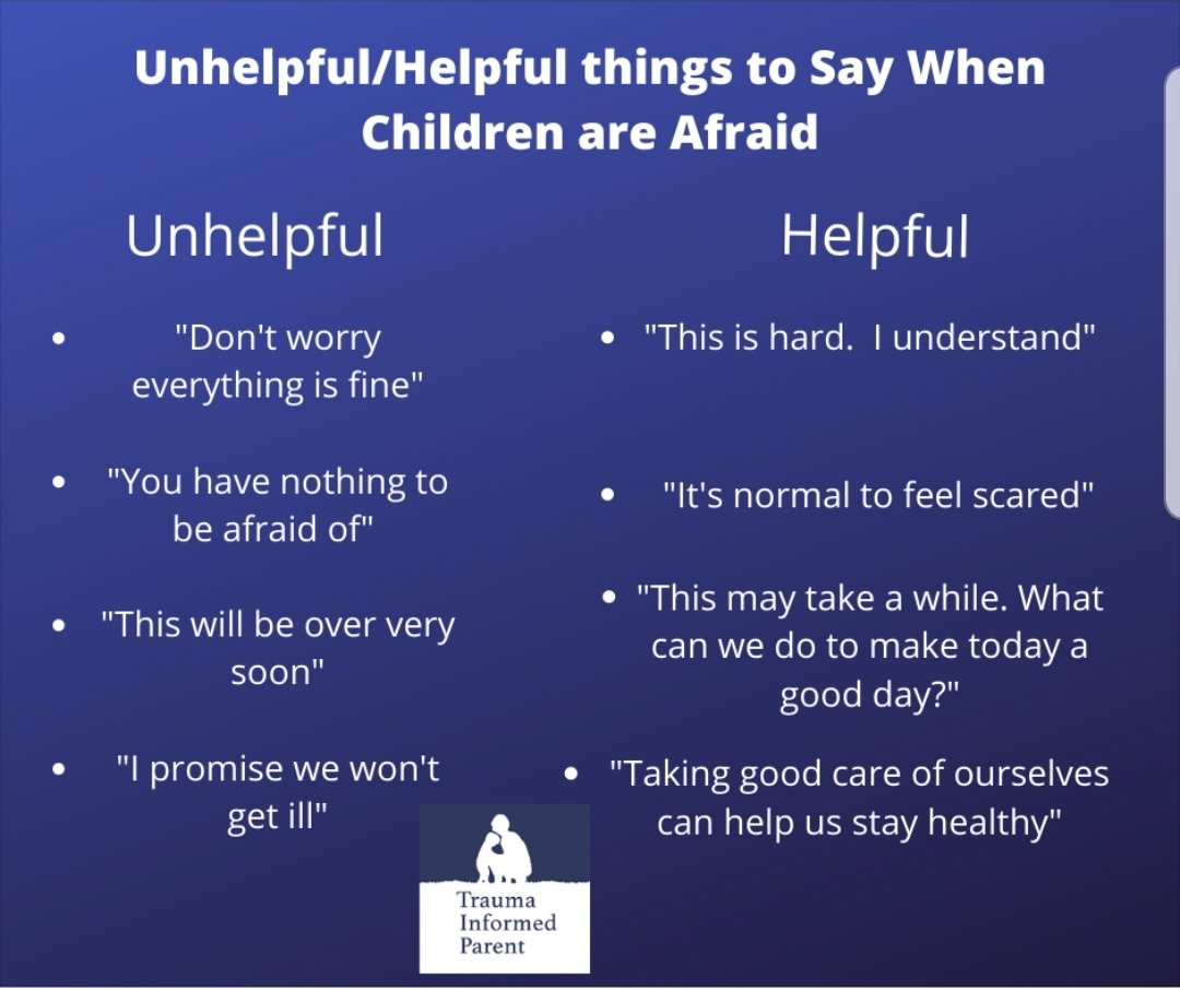 This is really useful language. It helps us as parents to allow our children to express their feelings of fear at this time. 

#lockdownUKnow #lockdownparenting #homeschooling #COVID19