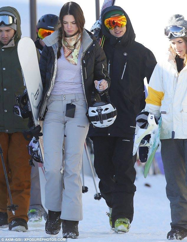 03 January 2014: Kendall and Harry go on vacation with Jeff and Glenne in Mammoth.