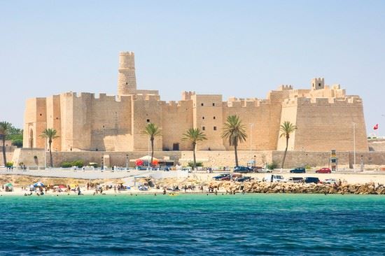 The Arab Medieval Fortresses : 1. Sfax2. Sousse3. Monastir4. Kairouanetc..Some of those fortresses serve as mosques at the same time.These rocky robust structures were build especially during the Aghlabid era in order to protect the cities from Byzantine maritime attacks.