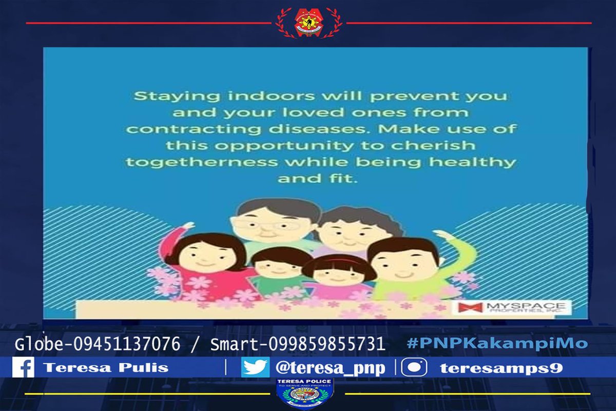 teresa_pnp's tweet photo. #TeamPNP
#PNP Kakampi Mo para proteksyunanang kalusugan ng mamamayan laban sa COVID-19
#ToServeandProtect
#CPNPArchieGamboa
#TeamCalabarzon
#TatakManongENTENGDANAO
#TeresaMPS https://t.co/kz7Ljv1tR0