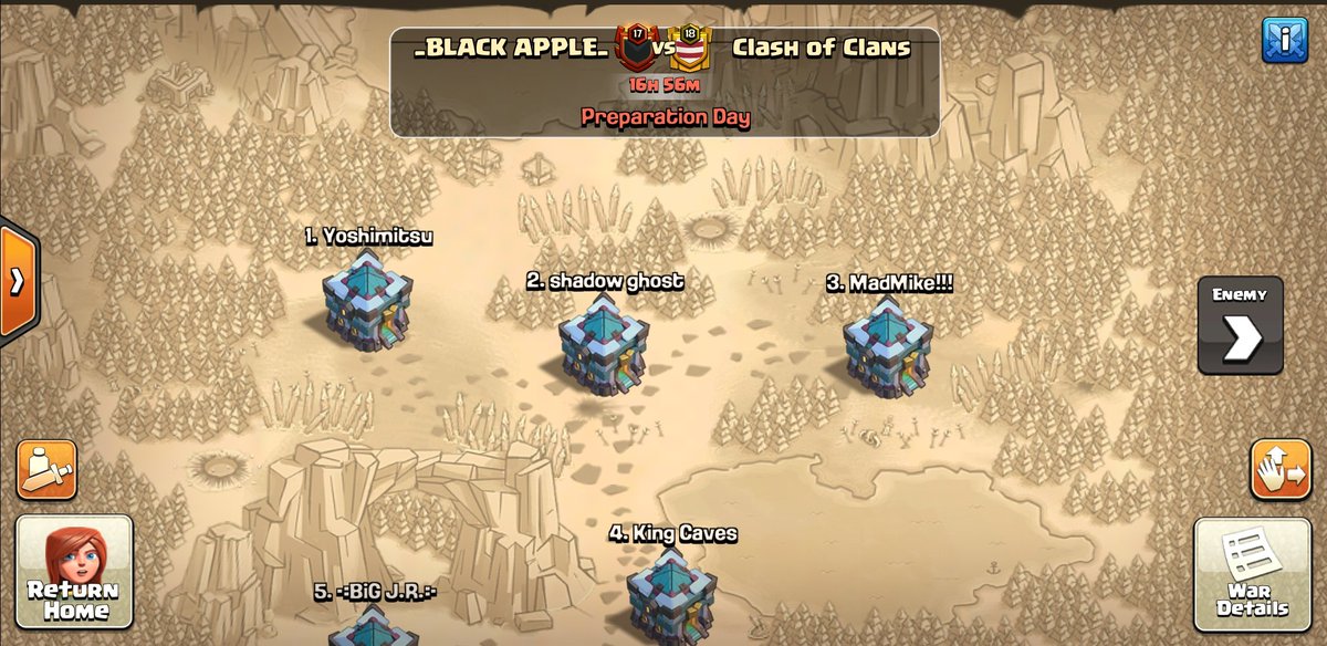 First war since new year and we match the same clan as last time