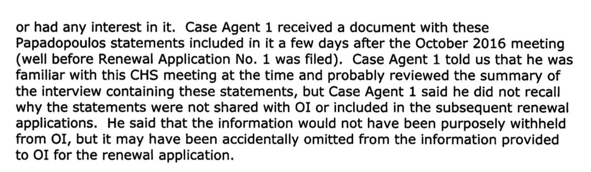 END/ Regardless of the fact that his exculpatory statements to Halper should have been disclosed the FISC, his statements to Wiseman DEFINITELY should have been disclosed in the first Renewal in January 2017. This excuse from Somma (Case Agent 1) is frankly utter bull.