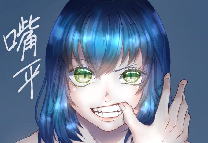 たけこ。さんがTwitterに投稿した嘴平伊之助(鬼滅の刃)のイラスト。