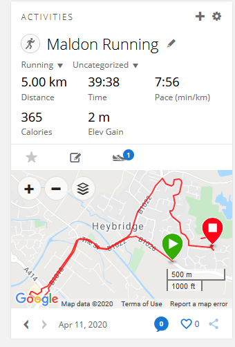 Optimistic that I would be in a top 10 postion of early finishers in the <a href="/Maldonparkrun/">Maldon Prom parkrun</a> #virtualparkrun today but hoping for lots of runners and to be 100+ overall.  #loveparkrun #lockdownparkrun #lovewhereyoulive #LoveMaldon #MyMaldon #Essex