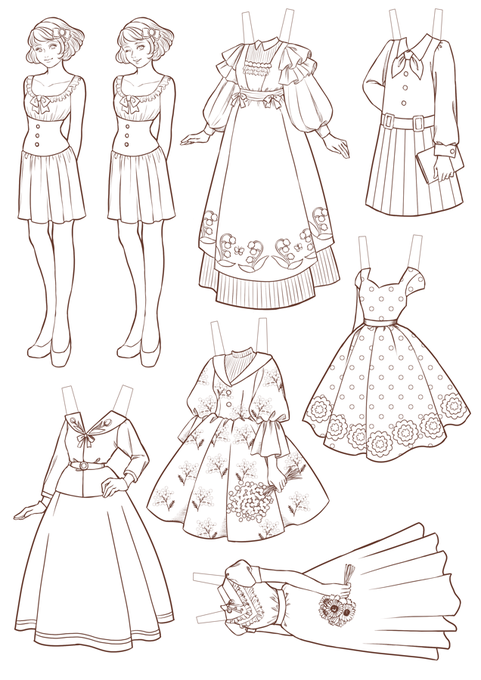 着せ替え人形のtwitterイラスト検索結果 古い順