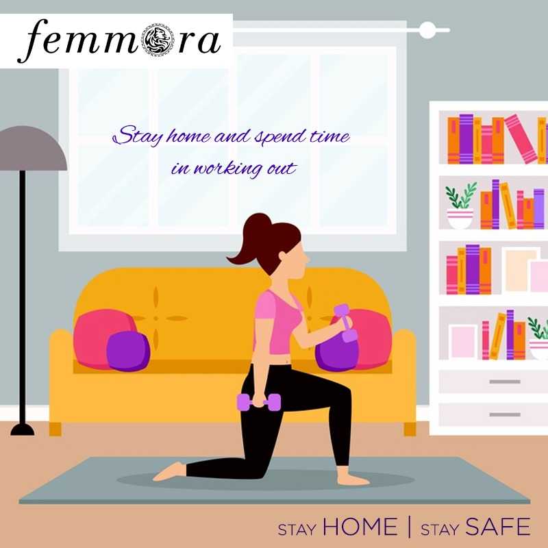 FemmoraOfficial's tweet photo. You would not want to gain weight in this quarantine by just eating and being a couch potato!!

So workout and be fit!

STAY INSIDE! We are in this together...

Femmora wishes you to be healthy and to stay safe!!

#covid19 #coronavirus #quarantine #stayhome #staysafe #wearFemmora https://t.co/1cO6oyOwmD