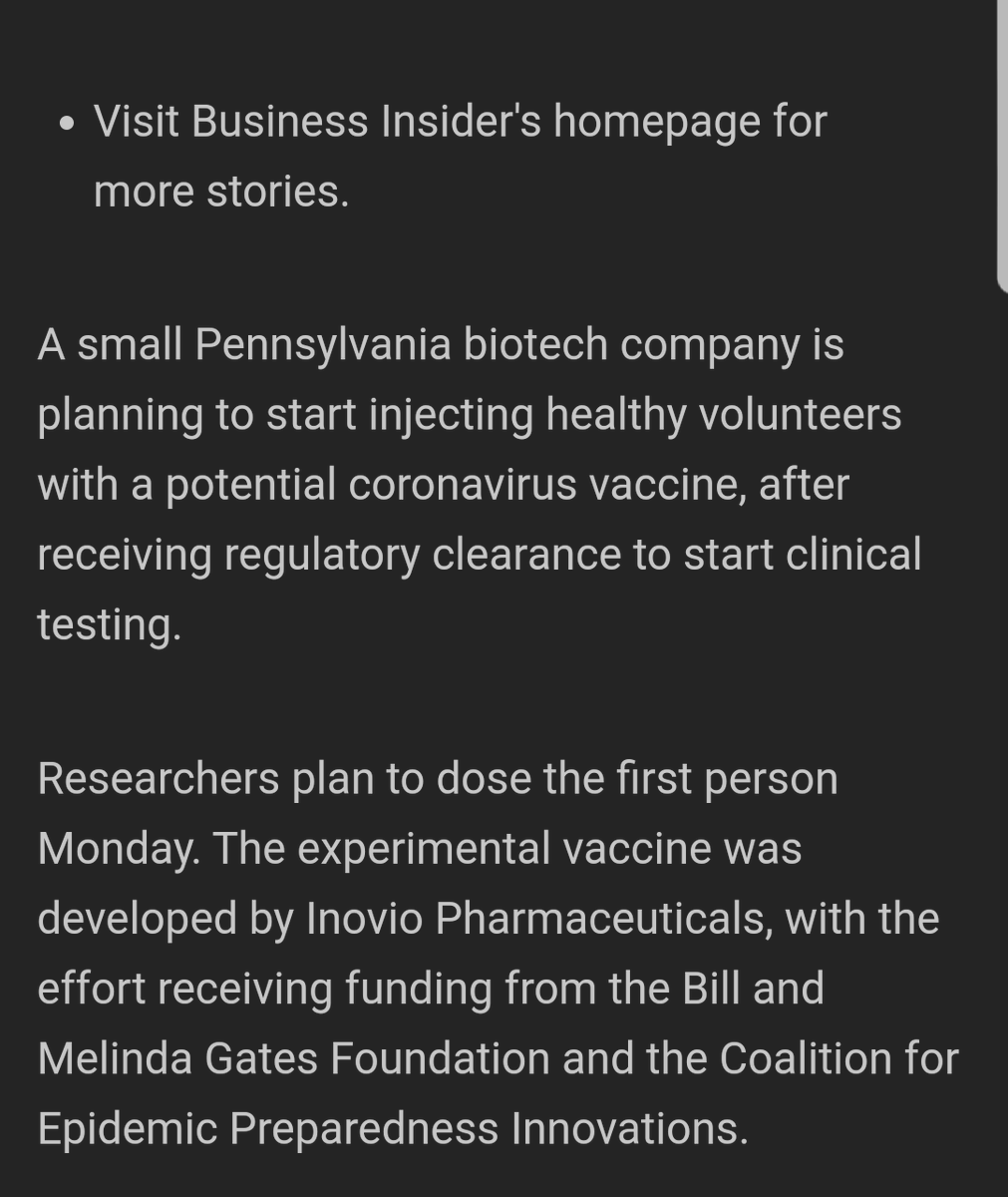 EdmundoDiazJr1's tweet photo. Funded By Bill Gates, A Potential Vaccine To Now Begin Testing In People🤔💪😎✌️🖤 https://t.co/hjJIDiAP8Q