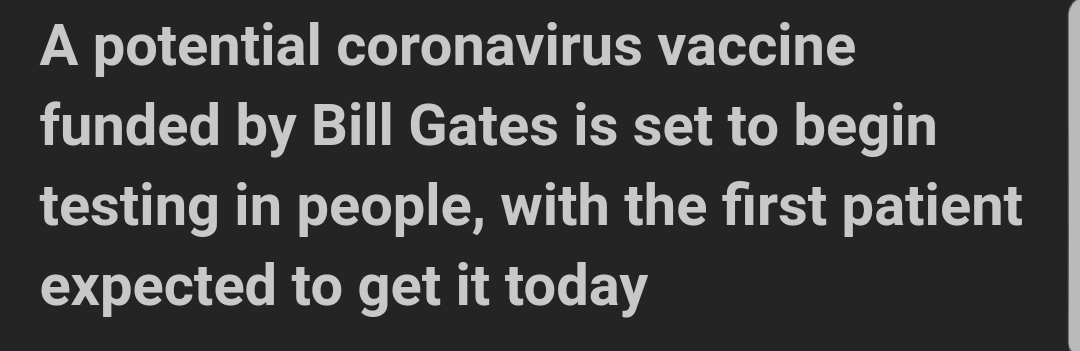 EdmundoDiazJr1's tweet photo. Funded By Bill Gates, A Potential Vaccine To Now Begin Testing In People🤔💪😎✌️🖤 https://t.co/hjJIDiAP8Q