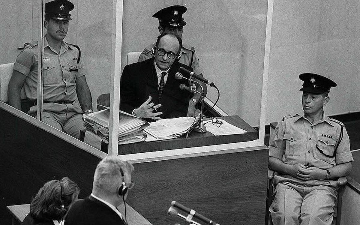 On april 11th 1961, the trial of Adolf Eichmann for war crimes in World War II begins in Jerusalem, Israel. He was a German-Austrian SS-Obersturmbannführer & one of the major organizers of the Holocaust, know as the "Final Solution to the Jewish Question" in Nazi terminology.1/5