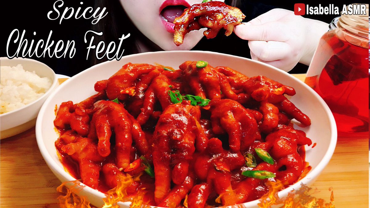 AsmrIsabella's tweet photo. ASMR~ FIRE SPICY CHICKEN FEET * CEKER AYAM PEDAS🥵 ( R... https://t.co/f47f6V0qaz                         #HappyEaster  #asmrmukbang #chickenfeet #spicychicken #isabellaasmr https://t.co/IUmaZWussk