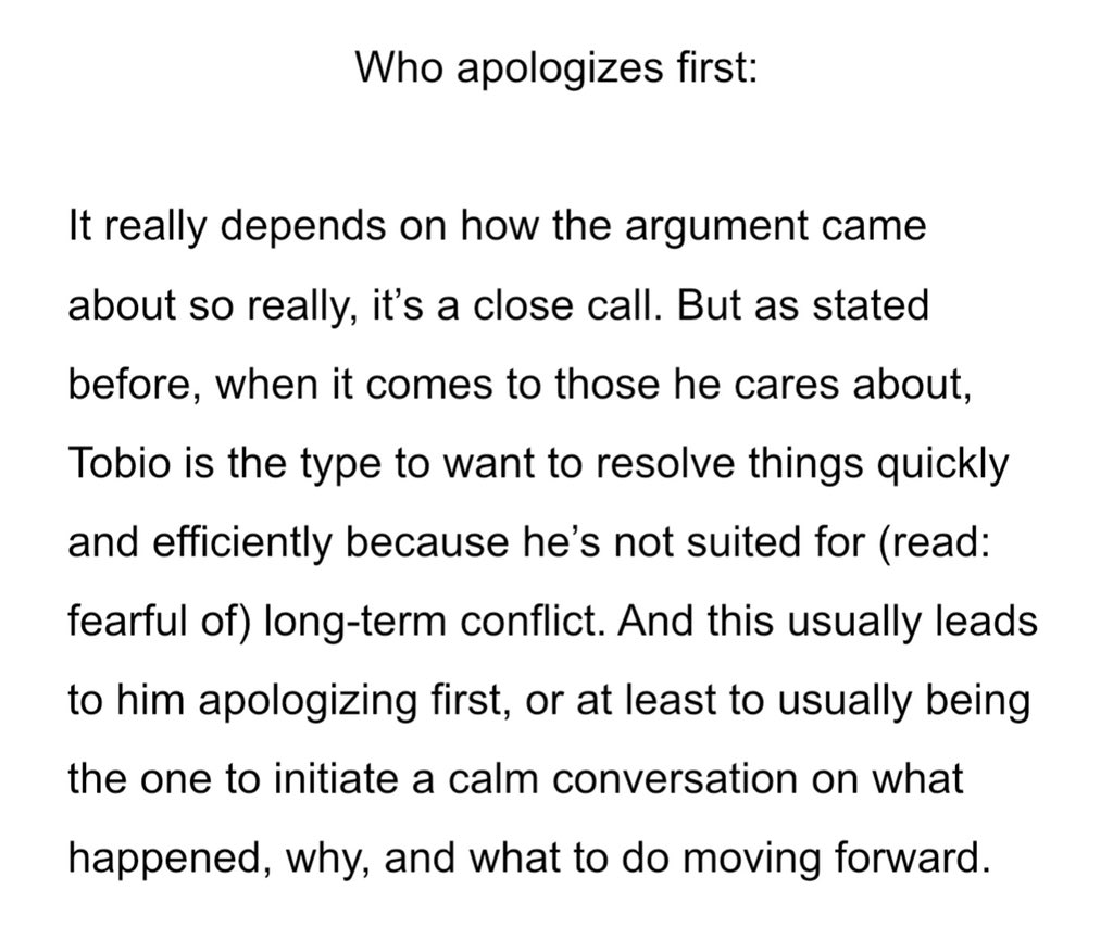 Who apologizes first: