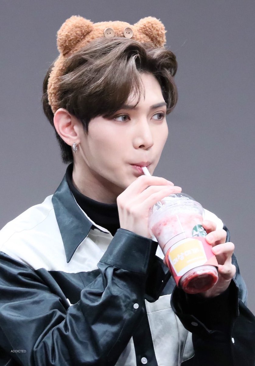 Just Yeosang with his favourite frappes ..... A thread :