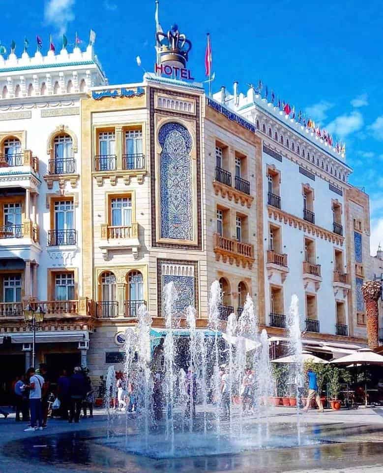 North: (Tunis and its surroundings) French colonial architecture: Neo Mauresque/ Moorish revival architecture. Not to be confused with Moorish architecture.1. The Cathedral of Saint Louis Carthage2. The Kasbah, Tunis3 and 4. Royal Victoria Palace, Tunis