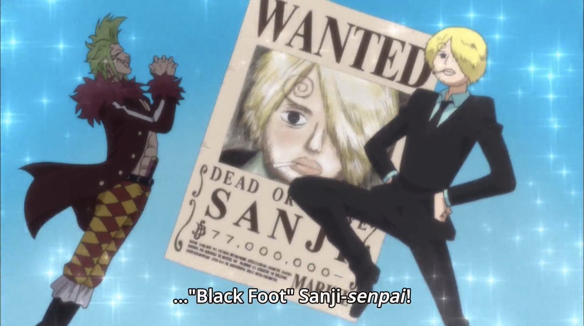 NOT @ HIM RLLY THINKING THAT SANJI LOOKS LIKE THE WANTED POSTER