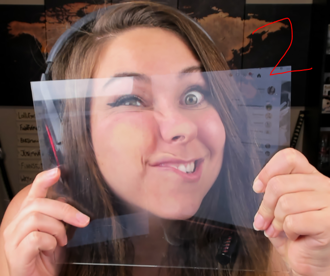 View Face Pushed Against Glass Background