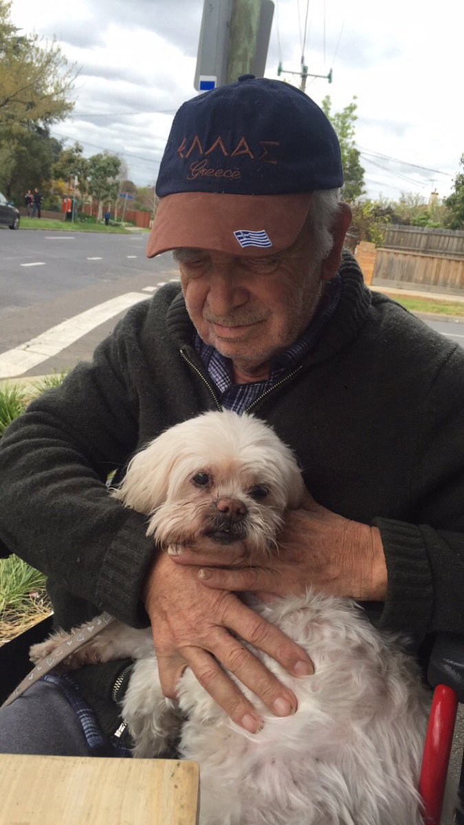 Anyway, here’s a cute photo of him and my dog Coco to make me feel better. When my Yiayia died he took her for a couple of years and they would eat, sleep and smoke together. He would pick me up from school and then go home to slow cook her dinner. I hope they’ve been reunited.