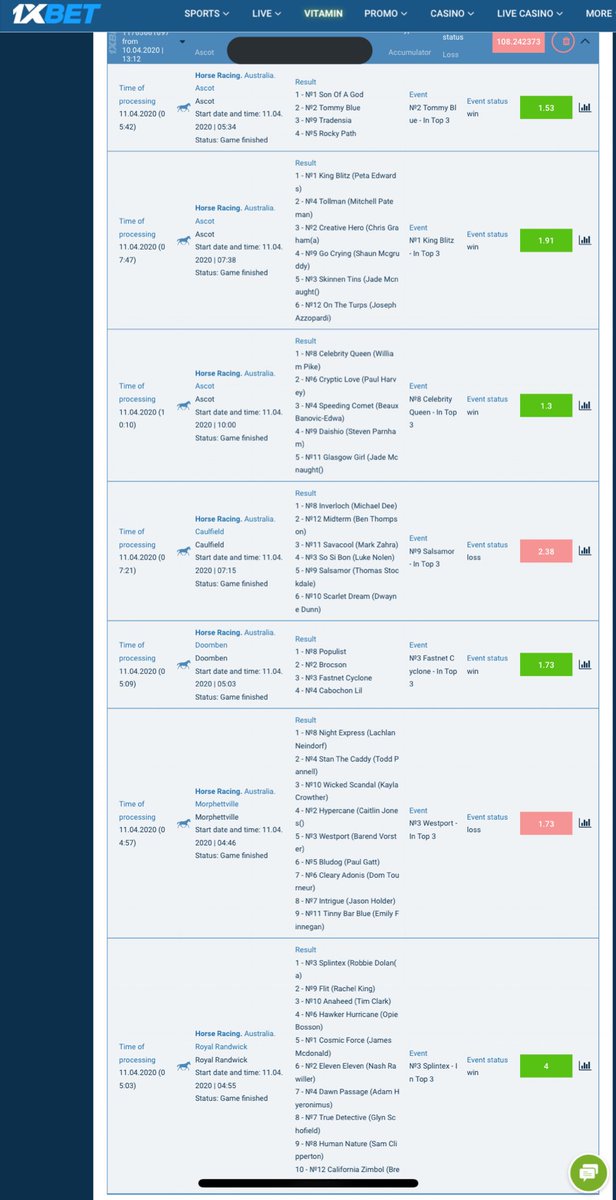donsoj52's tweet photo. Well we had a winner of 17 odds single. Also I’m sure most of us who splitted d games won apart frm d SINGLES
6000 odds made 10/15 and 100 odds 5/7 
Our banker was cut by one 
We go again today 
Let’s get 200 retweets 4 tomorrow Aussies N reply under comment your winning tickets https://t.co/Pwn5WePVRp