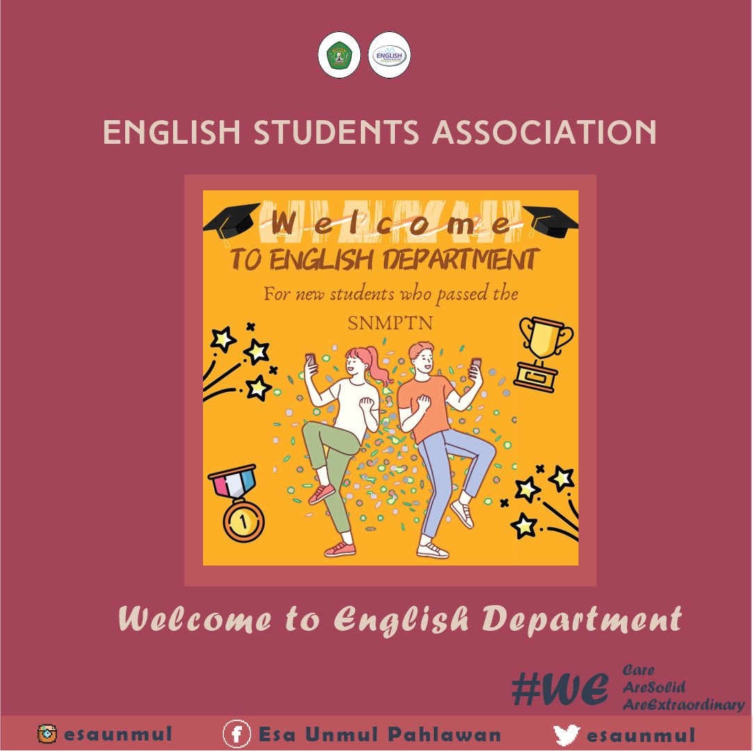 For new students from SNMPTN you may join new student’s group by contact these people:
1. +62 858-2112-4532 ( Octa )
2. +62 822-5574-4061 ( Rana )
With the format :
Name_SNMPTN’ Number
.
.
#ESA
#WeCare
#WeAreAolid
#WeAreExtraordinary