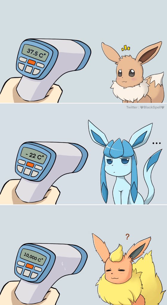 The T Their Normal Body Temperature Eevee Eevee Eeveelution Pokemon Pokemonart Pokemon Glaceon Flareon ポケモン イーブイ グレイシア ブースター ポケモン剣盾 ポケモンgo T Co 3w7voqkpp5 Twitter