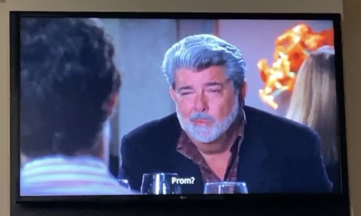 “George Lucas guest-starring on the Prom episode of the OC”