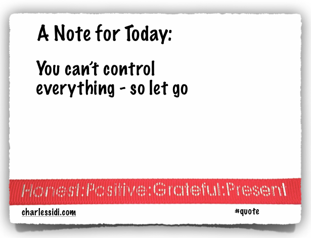MECotter's tweet photo. Note for Today: Let go, it is okay https://t.co/AGsv5SIYjs