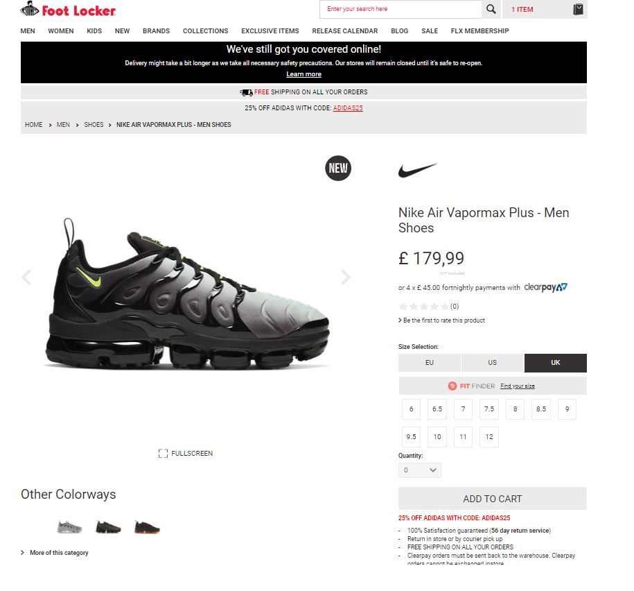 vapormax plus custom colors