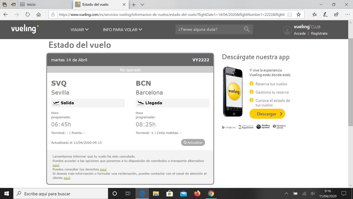 ⁦⁦<a href="/vueling/">Vueling Airlines</a>⁩ ¿Cuándo piensan dejarme saber que este vuelo, para el que tengo una reserva operativa, está cancelado? ¿Qué planes tienen para mi dinero? ¿Cuándo se va a dignar alguien a contactar conmigo después de no sé cuántos mensajes y llamadas?