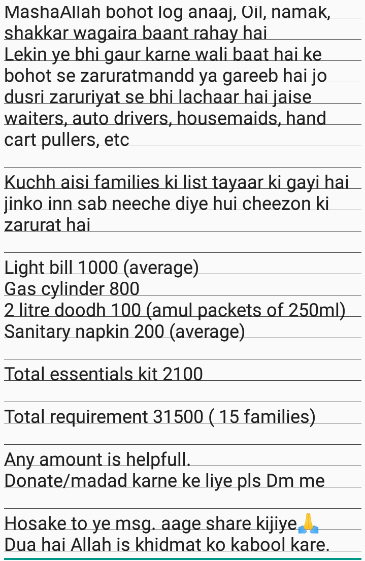 After the success of our previous donation drive for 20 families, we have readied yet another list of 15 families who need your help (view image for details)Pls note if you cannot donate a minimum amount at the this time then pls RT and amplify. Pls Dm for details