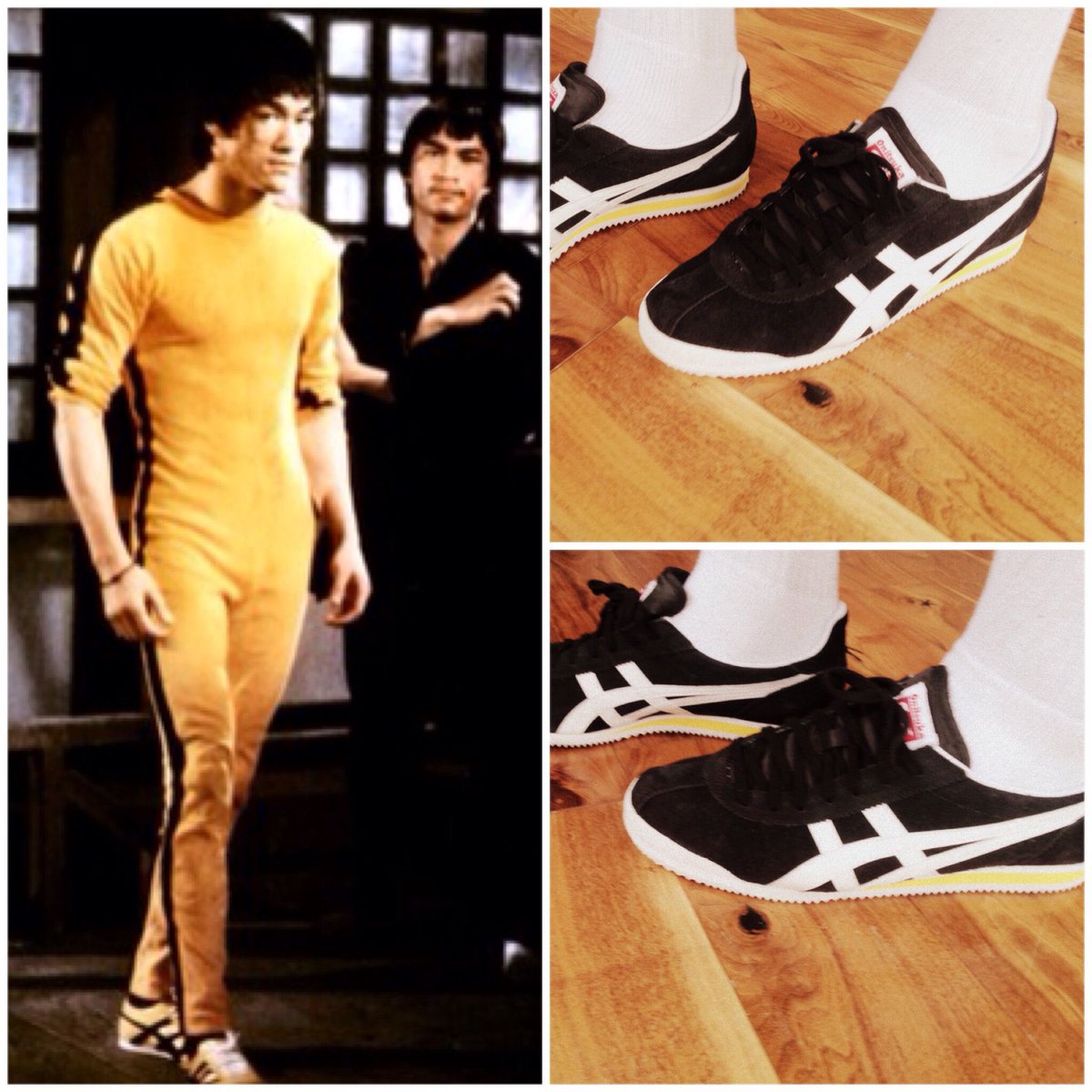 BUT WAIT. This thread was about Kihachiro Onitsuka, his brands longevity and eventual ICONIC status that lamented them in cult sneaker culture. In 1973, Bruce Lee wore a pair of bright yellow Mexico 66’s in the movie Game of Death.