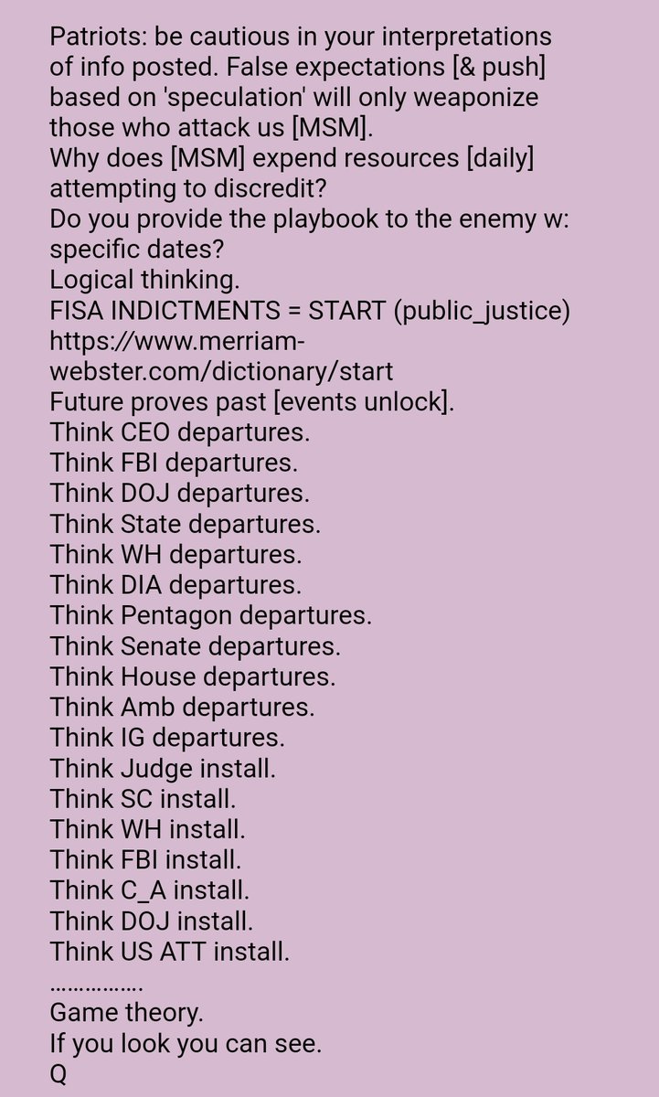 Now put into context with Q drop 3929. Q is telling us to be cautious in our interpretations of the Q posts. There is a lot of speculation from most everyone. We see patterns and make connections, then draw conclusions.