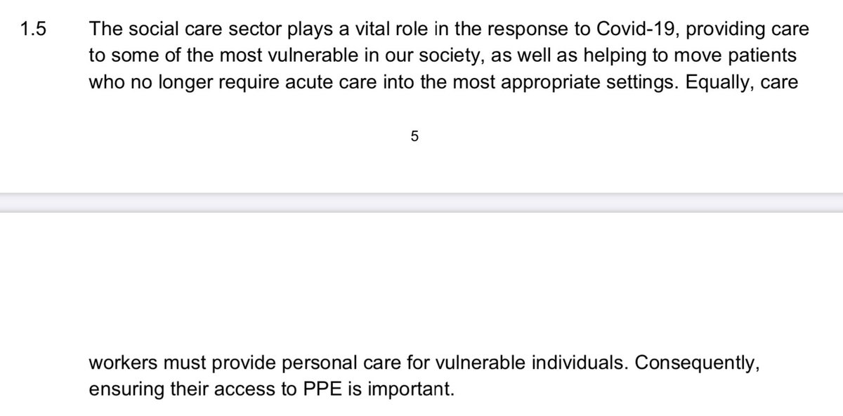 Social care’s vital role is not news. The govt sees this every year during the winter flu season. That’s why their previous pandemic flu / no-deal Brexit planning, omitting PPE provision to this sector, is such a disgrace.