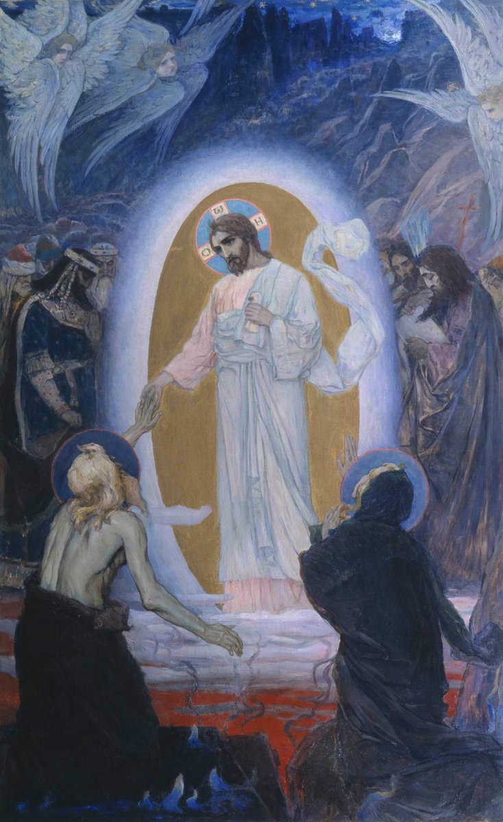 NoTrueScotist's tweet image. Today is Holy Saturday (the second day of the Sacred Paschal Triduum), commemorating the day Christ’s body lay in his tomb, and his Harrowing of Hell.