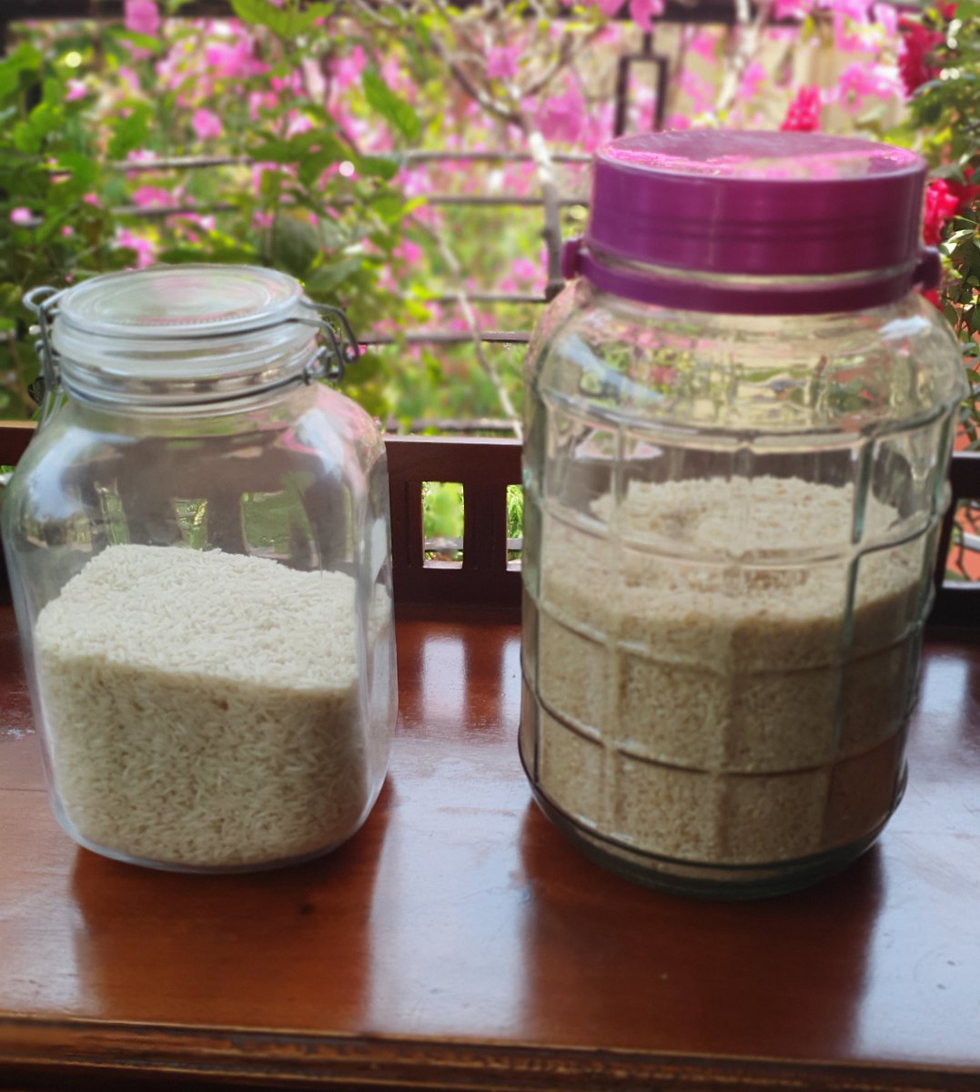 Hope you are having your rice during the #lockdown -

- Easy to digest
- Has BCAA, prevents muscle loss 
- Is versatile, multiple meals can be made

On the right is Wada kolam from our farm in #sonave, and on left is Basmati, a gift from UP. 

What is your fav rice prep?