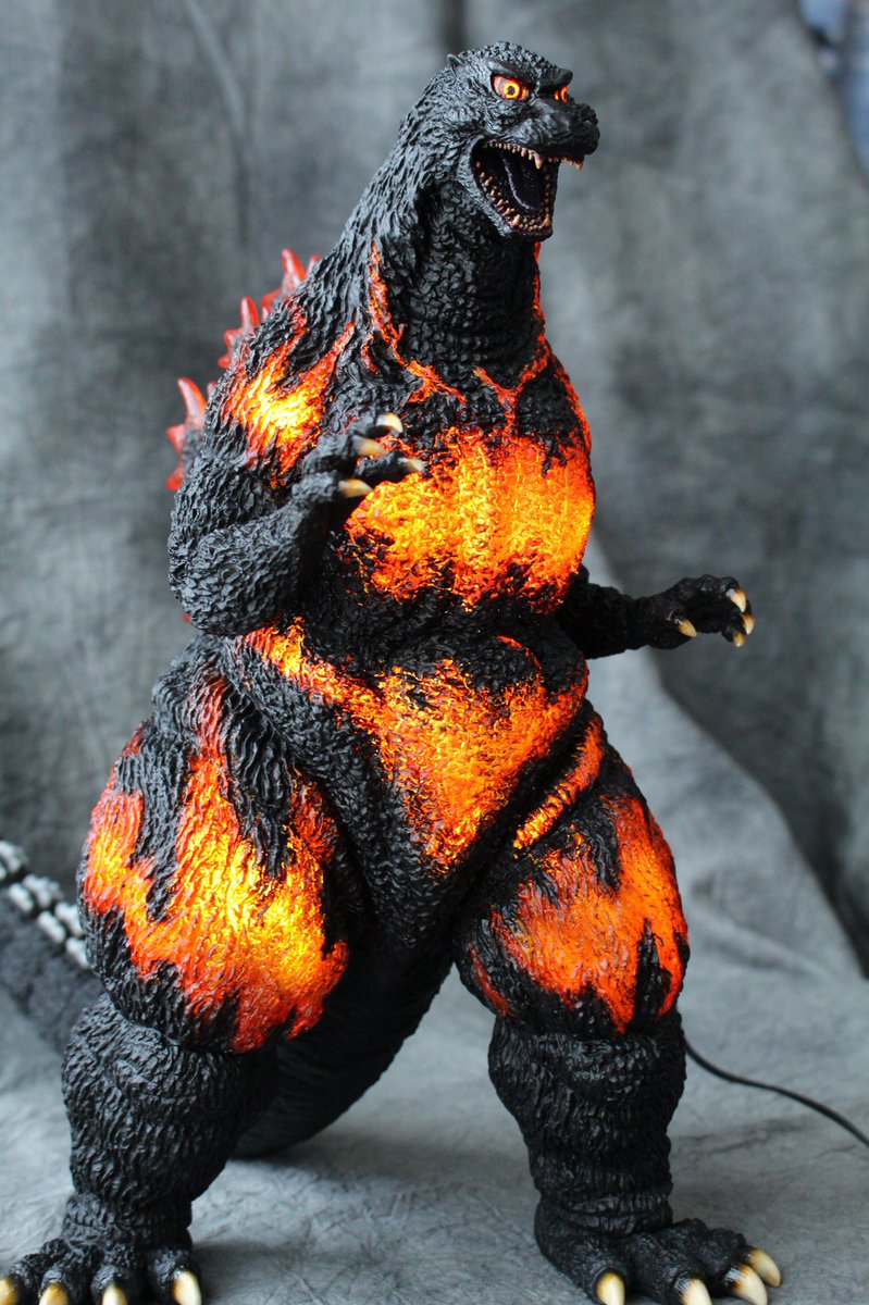 酒井ゆうじ造形コレクション ゴジラ(1995) ソフビ組立キット 完成しま