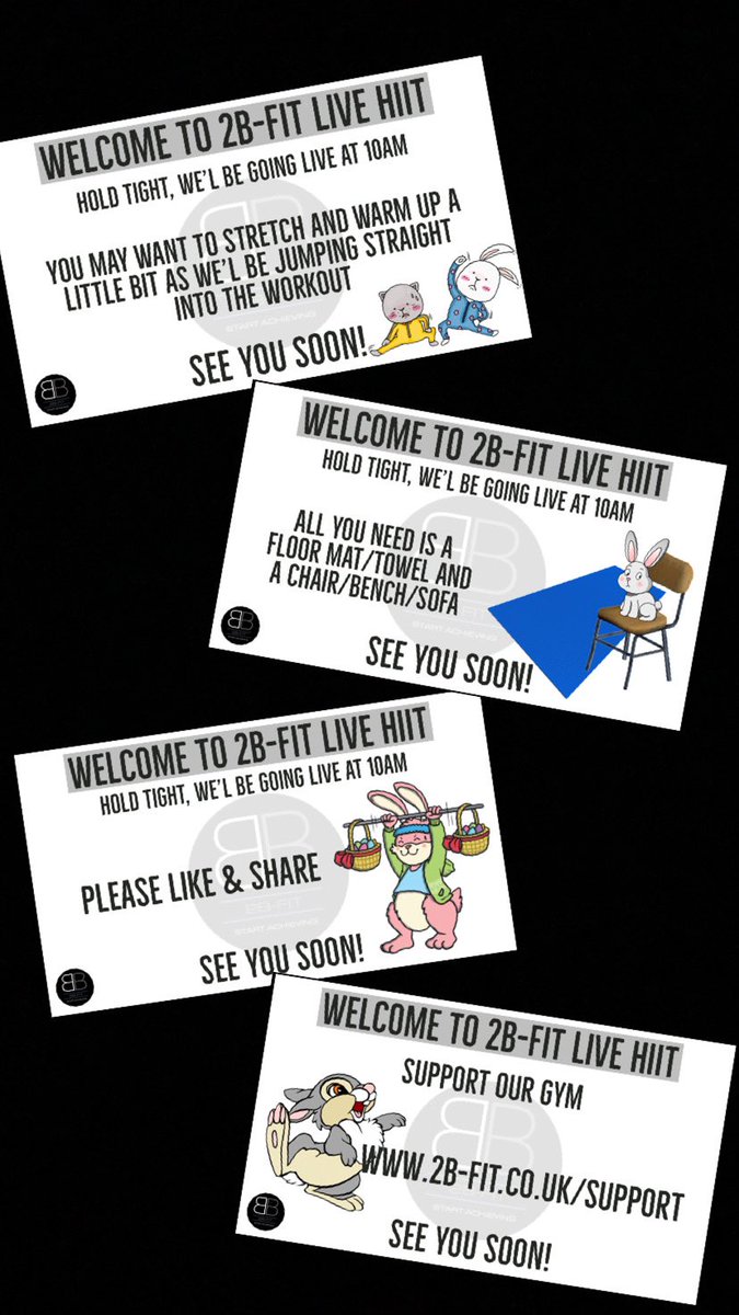 We are live again on our Facebook from 10am

Remember, you do not need an account to take part

Facebook.com/team2bfit