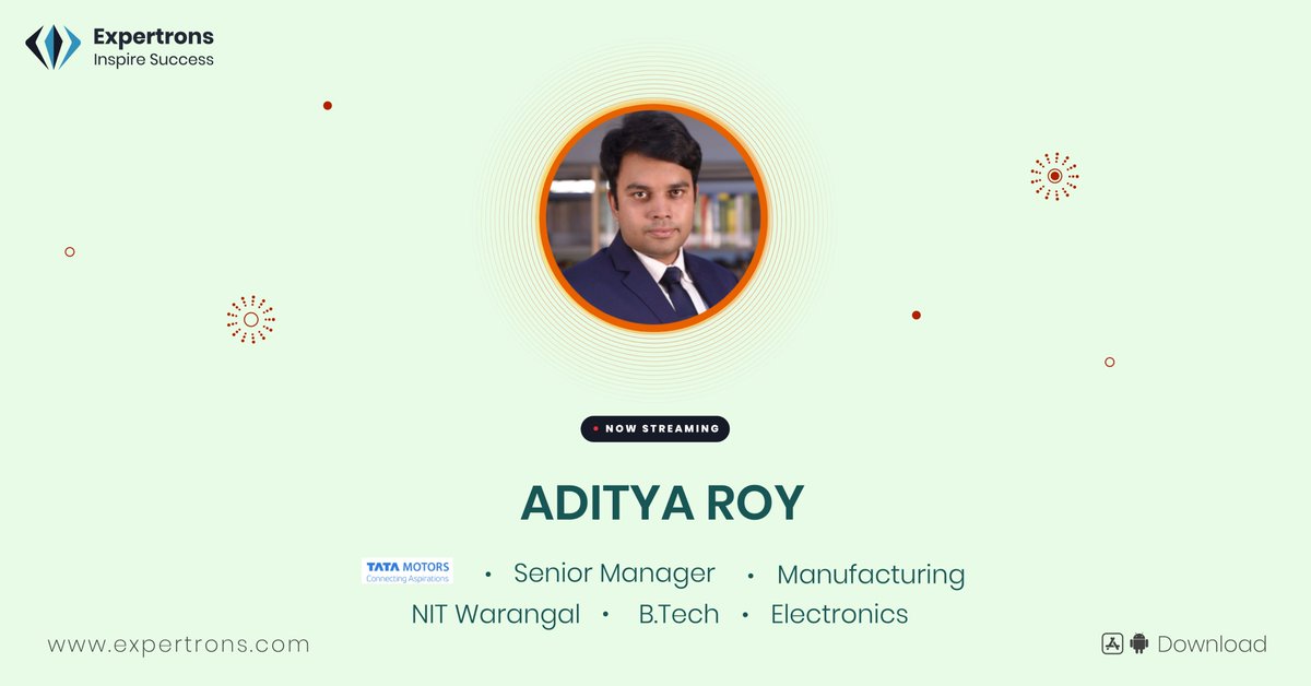 expertrons's tweet photo. Here's a new expert on the board. Talk to him to take a leap in your career. Link given below : https://t.co/Jx95e6BCro
#leadership #interviewtraining #tatamotors #expertronsvitamin #careergrowth #career #hrconsultant #passion #inspiresuccess #evolveprofessionally #expertrons https://t.co/JqjpIf4eex